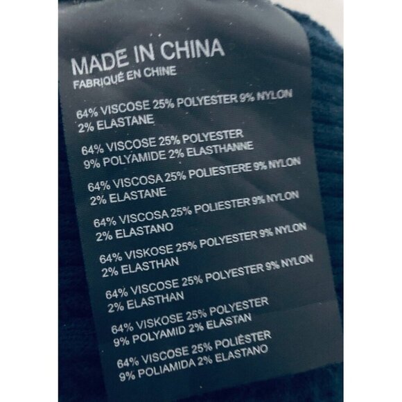 Club Monaco Skirt Womens Small Navy Blue Cable Knit Sweater Pencil Stretch - Picture 4 of 5